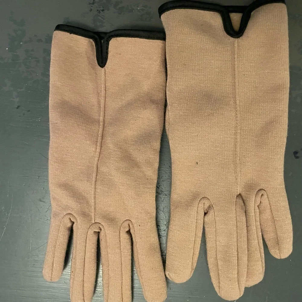 Tan Gloves with Black Trim driving gloves winter gloves warm gloves driving